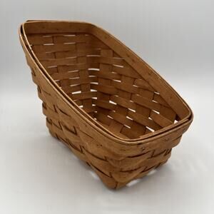 Longaberger Slanted Vegetable Basket 1993 Weave Woven Signed, Made In USA 🇺🇸